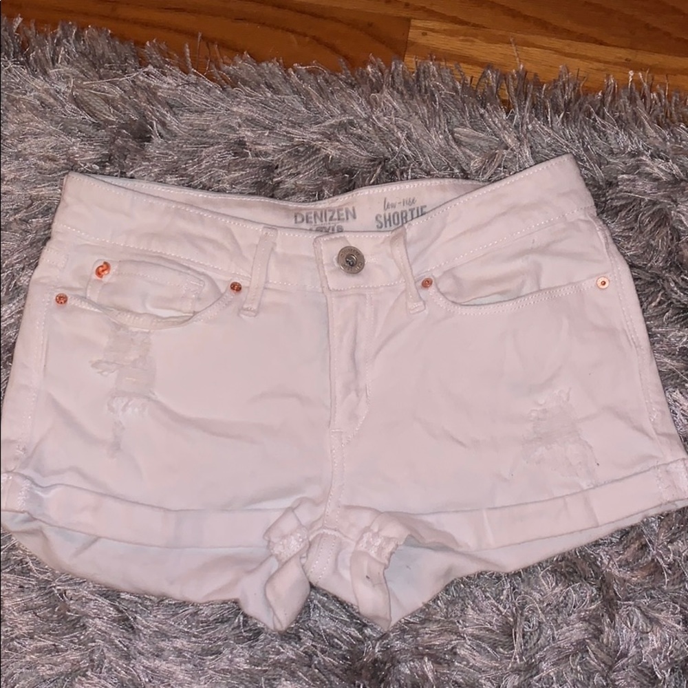 White Jean Shorts